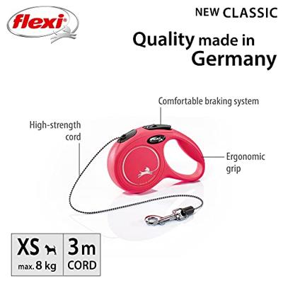Flexi New Classic Koord XS Rood 3m - thumbnail