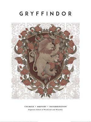 Kunstdruk Harry Potter - Gryffindor 30x40cm