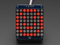 Adafruit Mini 1.2 8x8 LED Matrix w / I2C Backpack - Rood - thumbnail