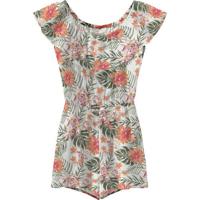 NAME IT KIDS jumpsuit Vinaya van gerecycled polyester ecru/roze/groen - thumbnail