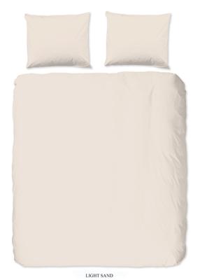 Good Morning Dekbedovertrek "uni dessin" - Zand - (200x200/220 cm) - Katoen