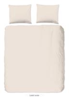 Good Morning Dekbedovertrek "uni dessin" - Zand - (200x200/220 cm) - Katoen - thumbnail