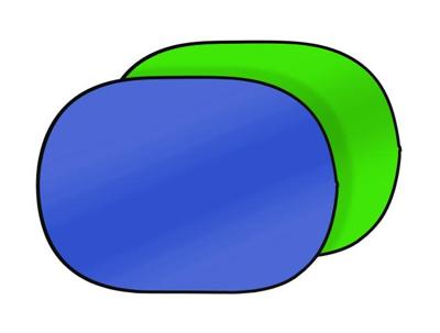 Bresser TR-3 inklapbare achtergrond 2-zijdig 150x200cm groen/blauw