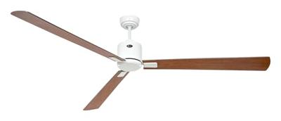 CasaFan ECO NEO III 180-4 WE-NB/KI WiFi Flügel Nussbaum/Kirsche Plafondventilator 28 W (Ø x h) 180 cm x 360 mm Wit Met afstandsbediening, Timer, Met