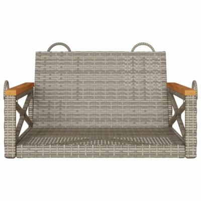Schommelbank 63x62x40 cm poly rattan grijs