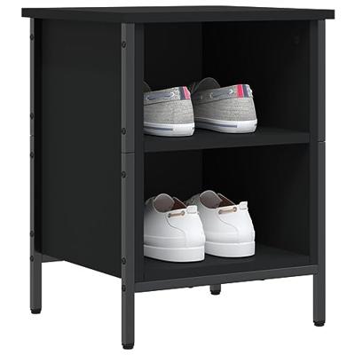 VidaXL Schoenenkast 38x35x50 cm bewerkt hout zwart VidaXL Schoenenkast 38x35x50 cm bewerkt hout zwart