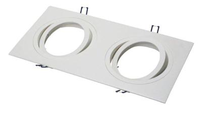AR111 armatuur, 2 voudig rechthoekig wit 180mm 355mm 148-035 Tronix