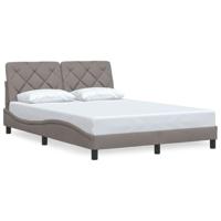 Bedframe zonder matras 120x200 cm stof taupe - thumbnail