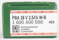 Bosch Home and Garden PBA 1600A005B0 Gereedschapsaccu 18 V 2.5 Ah Li-ion - thumbnail
