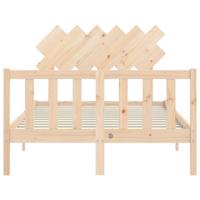 Bedframe met hoofdbord massief hout - thumbnail
