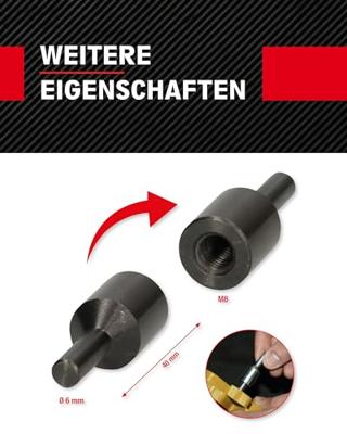 KS Tools 515.1218 Spandoorn voor foliegum, 6 mm
