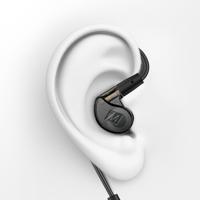 MEE audio M6 Pro in-ear stereo hifi-hoofdtelefoon met nauwkeurig geluid voor muzikanten, kabels met geheugenkabels, oorhaak, professionele studiorooisonderdrukkende headset, 2 herplaatsbare kabels - thumbnail