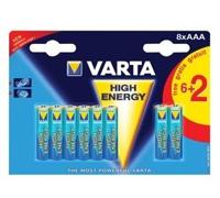 AAA Batterijen Varta High Energy, 6+2 stuks in blister - thumbnail