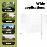 VidaXL Hek met paal zilver 1 x 10 m staal - thumbnail