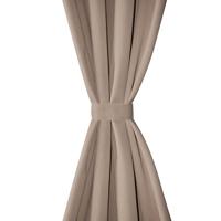 Blackout Gordijnen met metalen ringen 135 x 245 cm 2 stuks (creme) - thumbnail