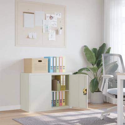 Archiefkast 90x40x70 cm staal lichtgrijs