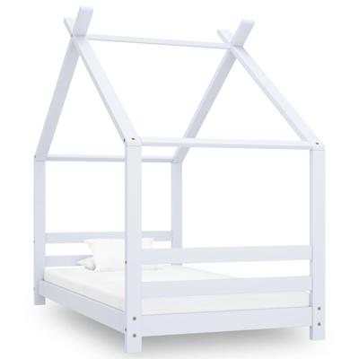 Kinderbedframe massief grenenhout wit 80x160 cm Kinderbedframe massief grenenhout wit 80x160 cm