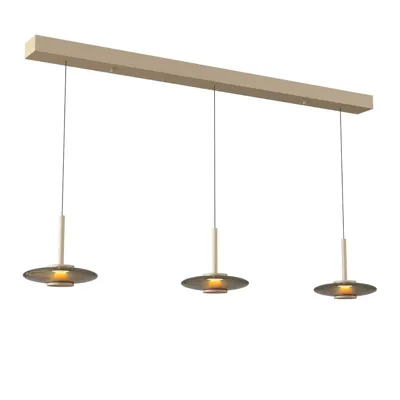 Artdelight Hanglamp Madison 3 lichts L 130 cm comfortlift champagne