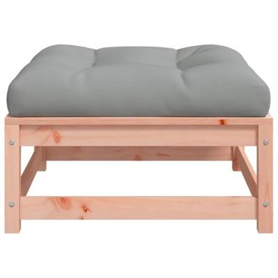 Tuinvoetenbank met kussen massief douglashout