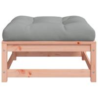 Tuinvoetenbank met kussen massief douglashout - thumbnail