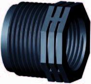 PP verloop met buiten- en binnendraad - 2" x 1 1/2"