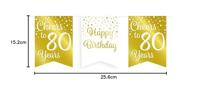 Verjaardagsslinger Vaandel 80 Jaar Goud/Wit (6m) - thumbnail