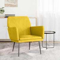 Fauteuil 62x79x79 cm fluweel geel - thumbnail