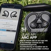 JLab Audio Epic Air Sport Hoofdtelefoons oorhaak, In-ear Bluetooth Zwart - thumbnail