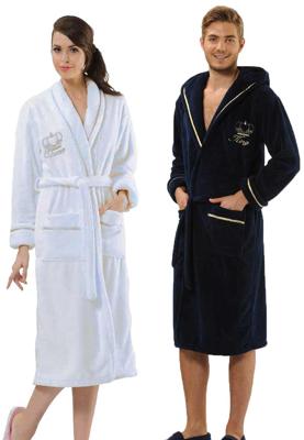 Badjas King & Queen-wit-l