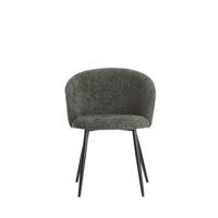 Light & Living Eetkamerstoel 'Radaja' Chenille, kleur Donkergroen - thumbnail
