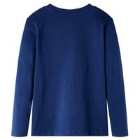 Kindershirt met lange mouwen vliegtuigprint 92 marineblauw - thumbnail