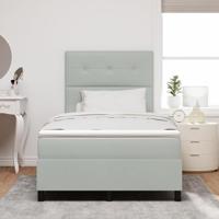Boxspringbed met matras fluweel lichtgrijs Small Double - thumbnail