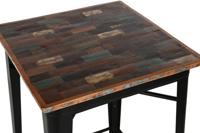 Eettafel Home ESPRIT Hout Metaal 66 x 66 x 106 cm 66 x 66 x 102 cm - thumbnail