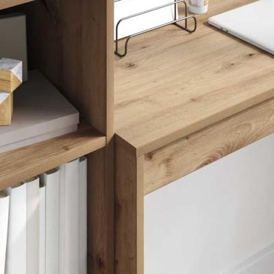 Bureau artisanaal eikenkleurig 100 x 40 x 76 cm Bewerkt hout - thumbnail