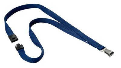 Textielkoord Durable 8127 met karabijnhaak nachtblauw 10 stuks