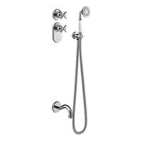 Badkraan Tres Clasic Thermostatisch Inbouw Incl. Handdouche Chroom Tres - thumbnail