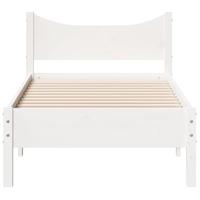 Bedframe massief grenenhout wit 90x200 cm - thumbnail