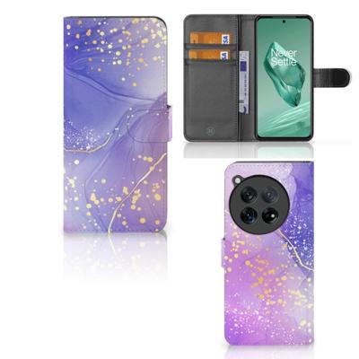Hoesje voor OnePlus 12 Watercolor Paars Hoesje voor OnePlus 12 Watercolor Paars