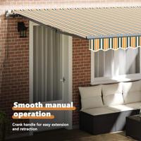 VidaXL Inklapbaar zonnescherm groen en geel 400 × 300 cm - thumbnail