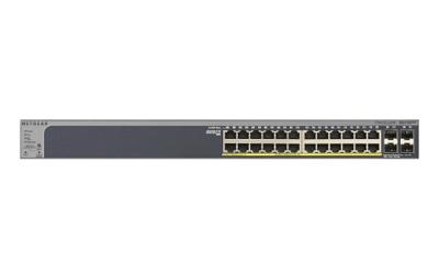 NETGEAR GS728TP Switch 24 Port Gigabit Ethernet PoE Switch Smart (Network Switch Managed met PoE en 4 SFP-poorten, ProSAFE Lifetime Garantie)