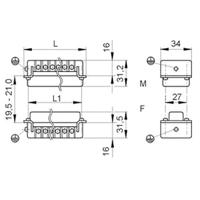 LAPP 10196000 Pin-inzetstuk EPIC® H-BE 24 Totaal aantal polen 24 + PE 1 stuk(s) - thumbnail