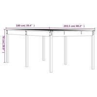 Tuintafel 203,5x100x76 cm massief grenenhout honingbruin - thumbnail