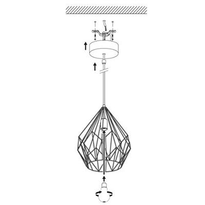Eglo HanglampCarlton zwart - 49257