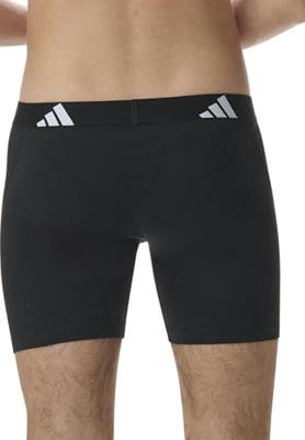 Adidas Boxershorts flex cotton lang 3-pack zwart