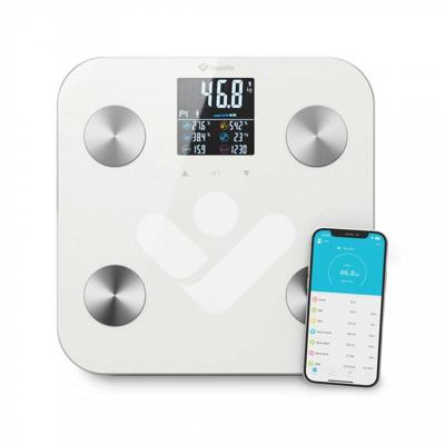 truelife FitScale W6 BT Personenweegschaal Digitaal Weegbereik (max.): 180 kg Wit, Grijs Met Bluetooth truelife FitScale W6 BT Personenweegschaal Digitaal Weegbereik (max.): 180 kg Wit, Grijs Met Bluetooth