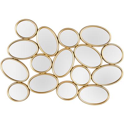 Decoratieve Gouden Spiegel 90x61cm | Kunststof Ovaal Design