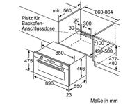 Bosch Serie 6 VBC5580S0 oven Elektrische oven 85 l A+ Roestvrijstaal - thumbnail