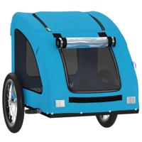 Hondenfietstrailer oxford stof en ijzer blauw - thumbnail
