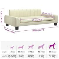 Hondenmand 90x53x30 cm kunstleer crmekleurig - thumbnail