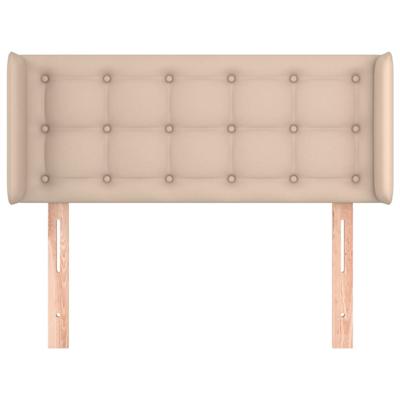 Hoofdbord met randen 83x16x78/88 cm kunstleer cappuccinokleur